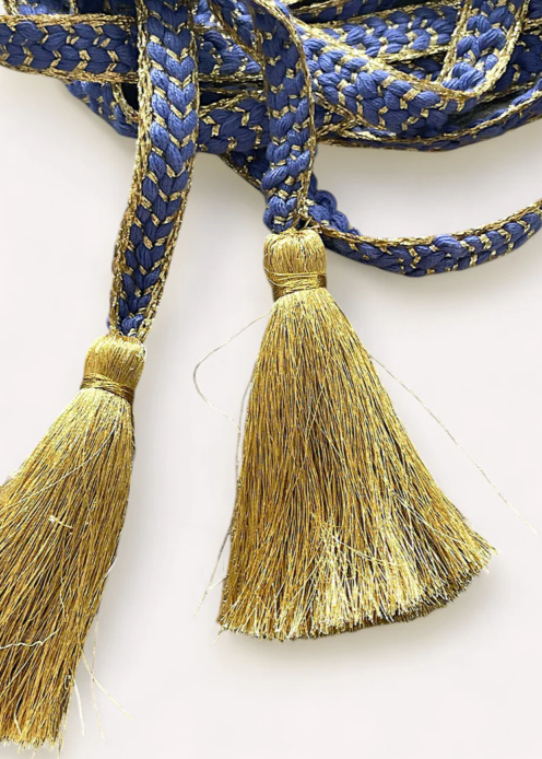Cord Belt Blue/Gold