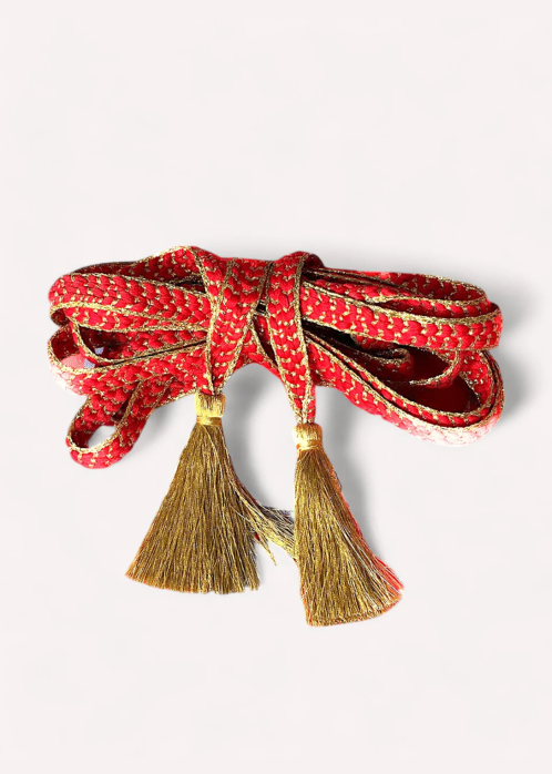 Cord Belt Red/Gold