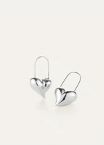 Jenny Bird Celeste Heart Earrings Silver