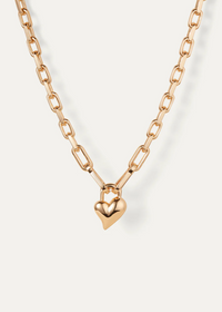 Jenny Bird Padlock Heart Pendant Necklace
