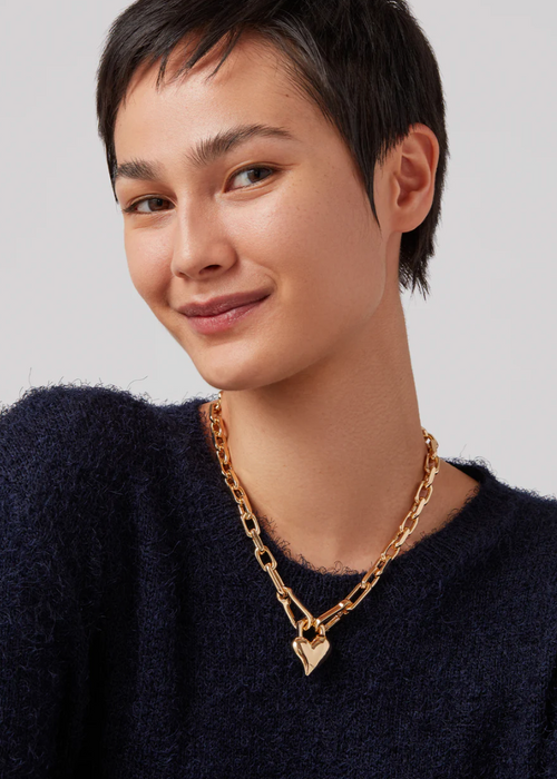 Jenny Bird Padlock Heart Pendant Necklace