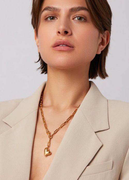 Jenny Bird Puffy Heart Necklace