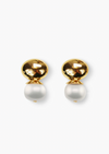 Pebble Orb Earring White Pearl