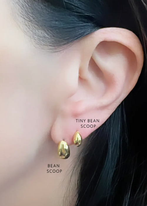 Tiny Bean Scoop Studs