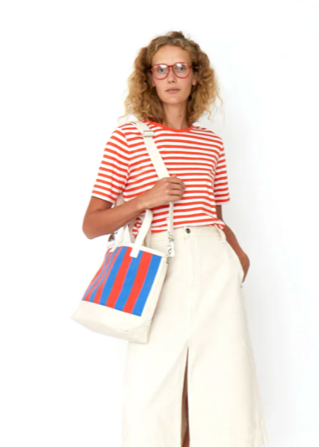 Kule The Modern S/S Poppy/Cream Tee