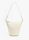 Clare V Petite Jeanne Woven Checker Cream