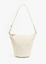 Clare V Petite Jeanne Woven Checker Cream