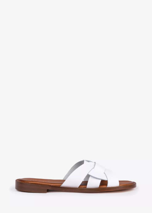 Penelope Chilvers Basque Leather Sandal White