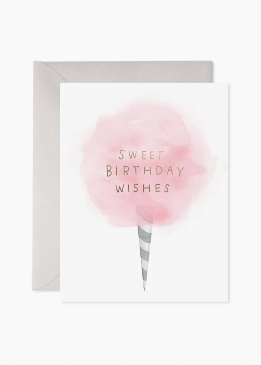 Cotton Candy Birthday Greeting Card