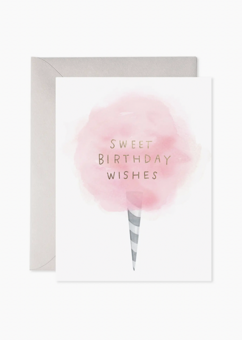 Cotton Candy Birthday Greeting Card