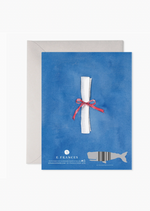 Blue Congrats Grad Greeting Card