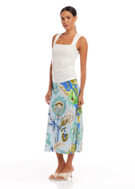 Mia Bias Floral Print Skirt