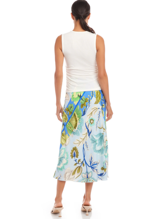 Mia Bias Floral Print Skirt