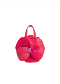 Monroe Fuchsia Flower Handle Bag