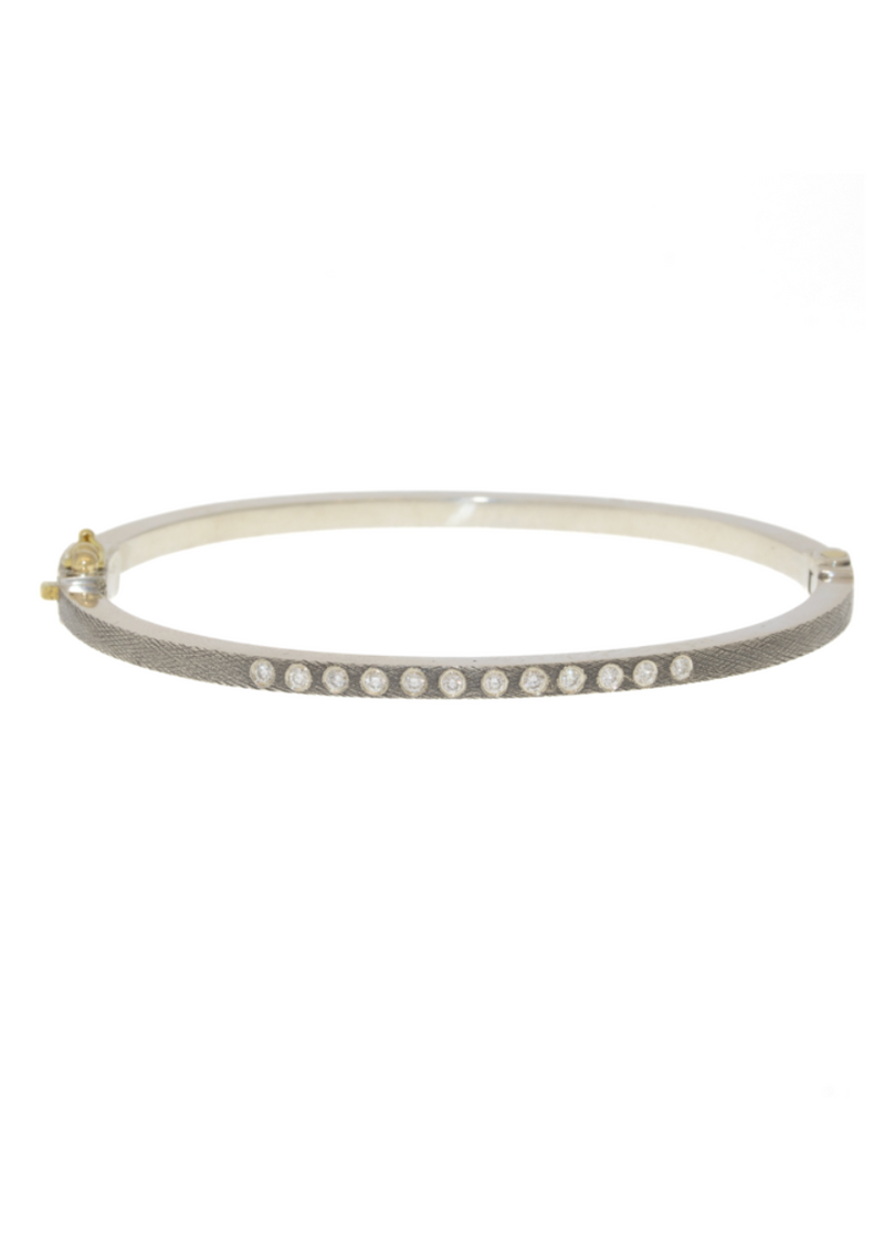 Rene Escobar Laura 2.5mm Sterling Diamond Bracelet