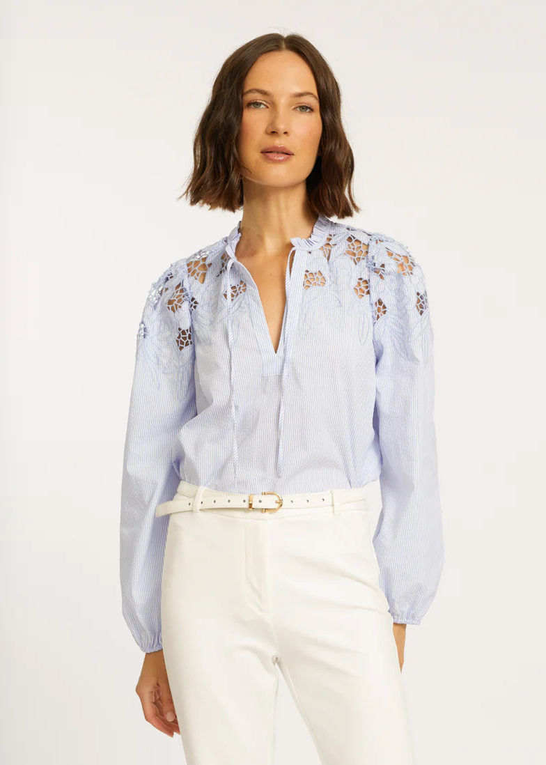 Caballero Riana Blue Micro Stripe