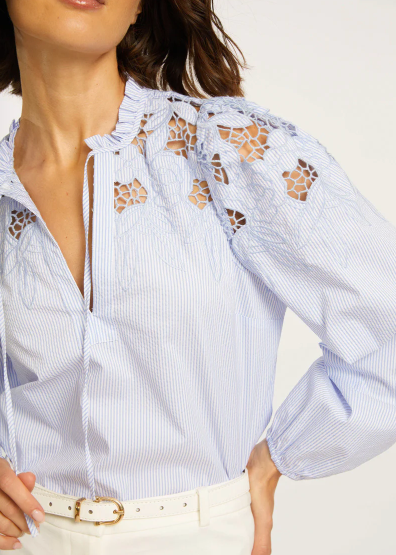 Caballero Riana Blue Micro Stripe