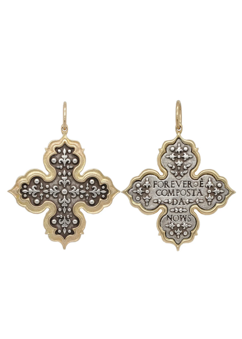 Erica Molinari Ornate 4 Point Cross Charm