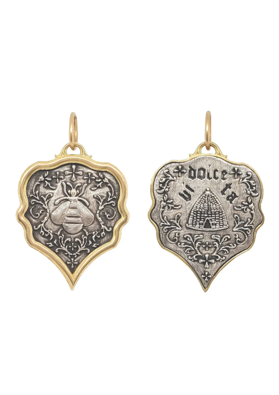 Erica Molinari Pointy Teardrop Bee + Beehive Charm