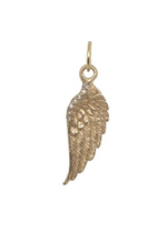 Erica Molinari 14K Diamond Feathered Wing Charm