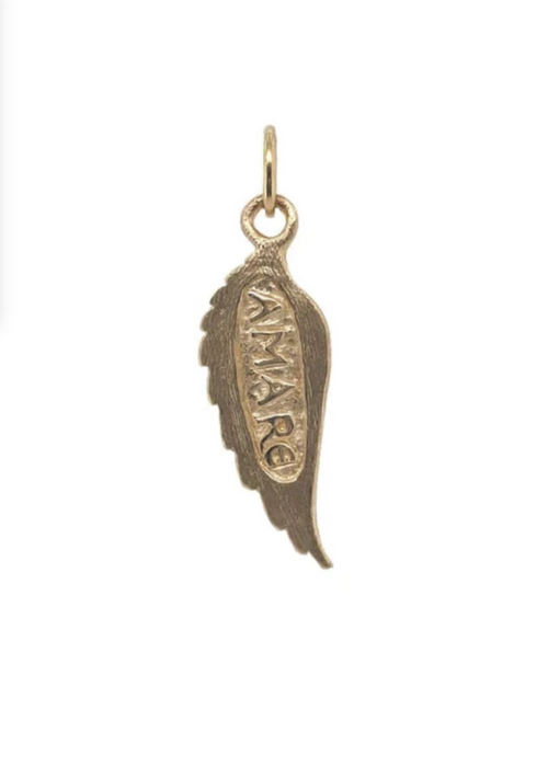 Erica Molinari 14K Diamond Feathered Wing Charm