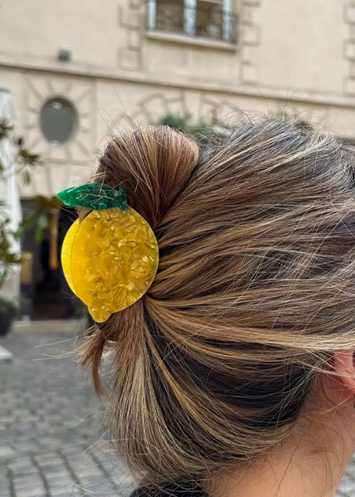 Lemon Fruit Claw Hair Clip