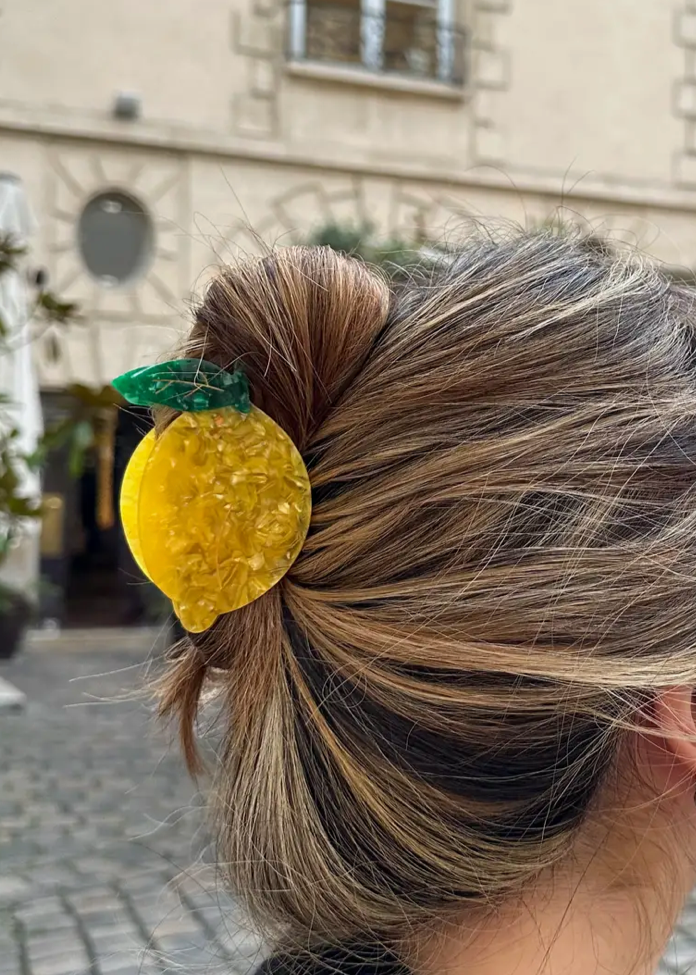 Lemon Fruit Claw Hair Clip