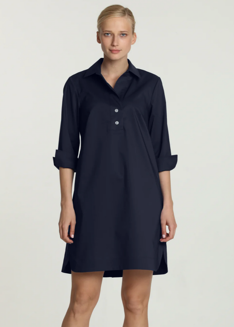 Aileen 3/4 Sleeve Button Back Dress
