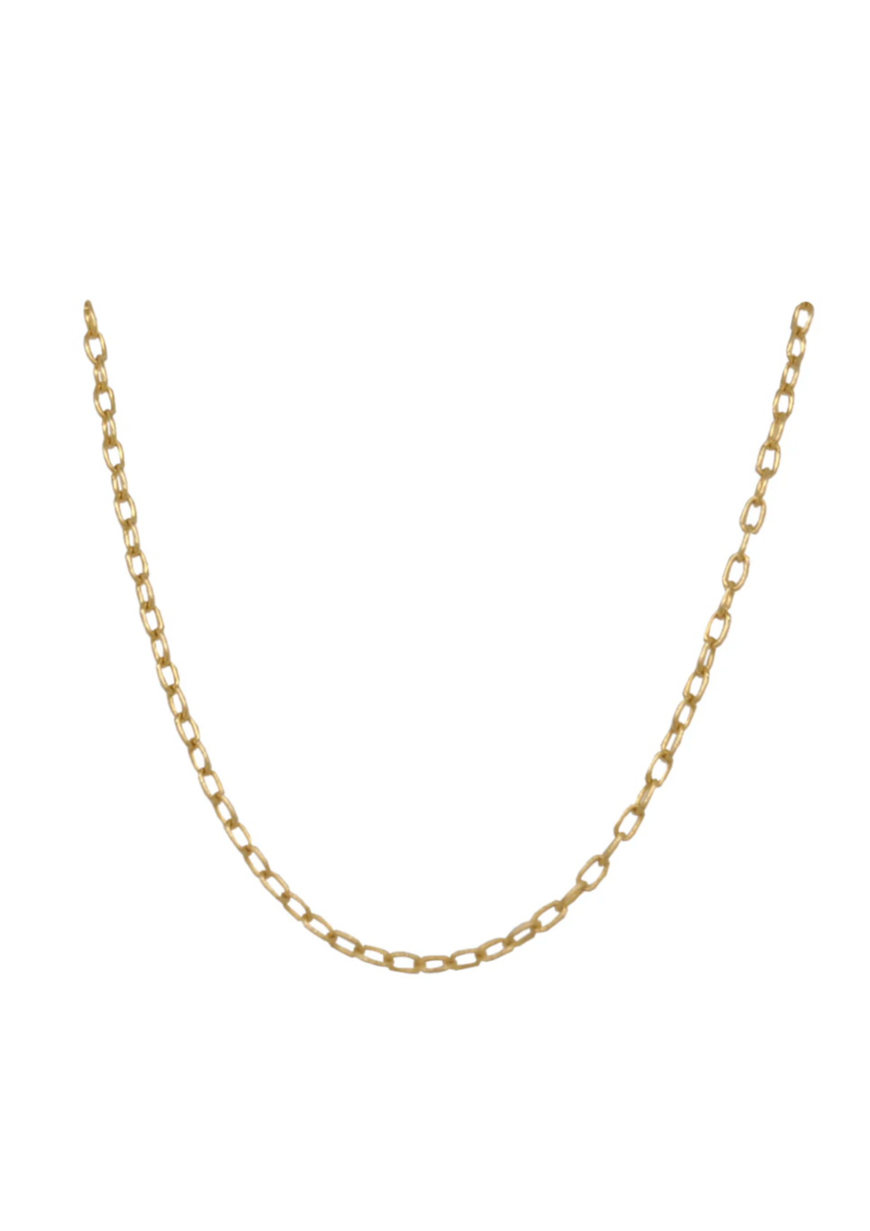 14k Gold Rectangle Link Light Gauge Chain