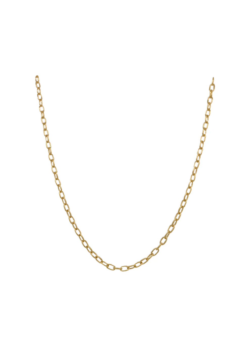 14k Gold Rectangle Link Medium Gauge Chain