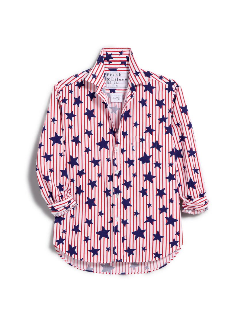 F&E Eileen Red Stripe Navy Stars