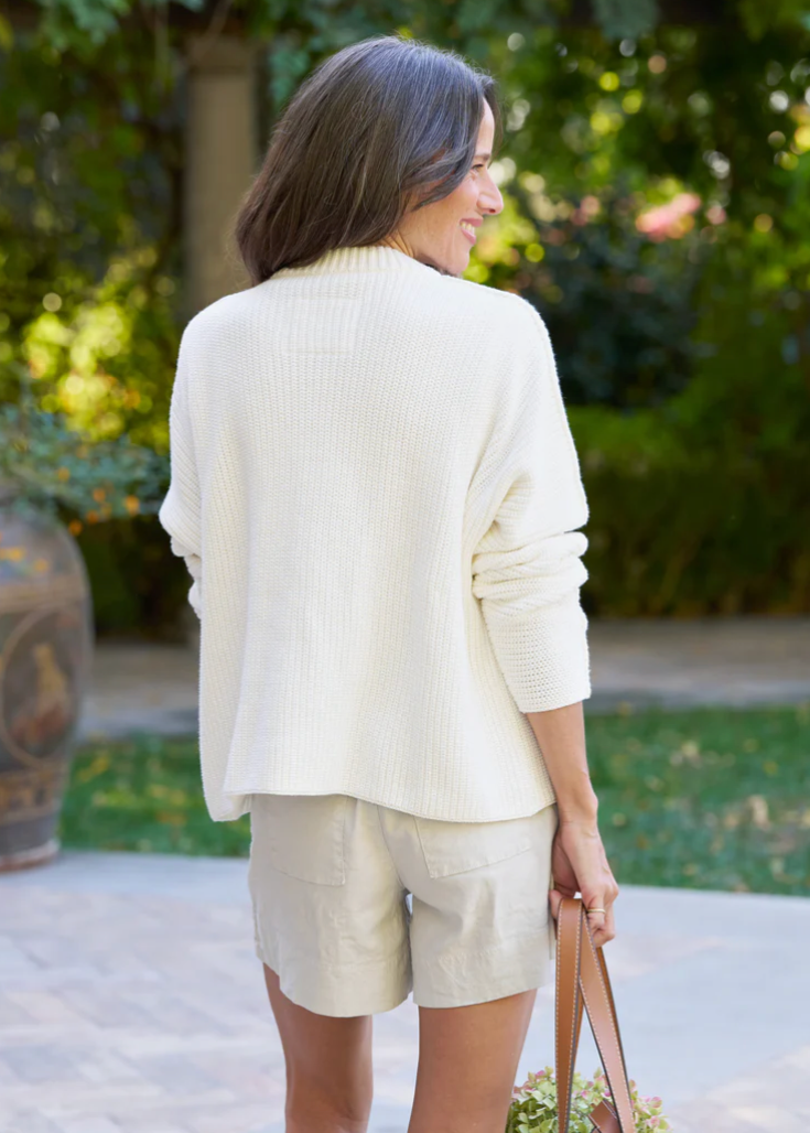 F&E Montecito Cardigan Ivory