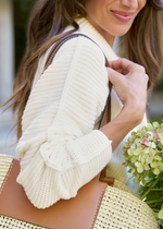 F&E Montecito Cardigan Ivory
