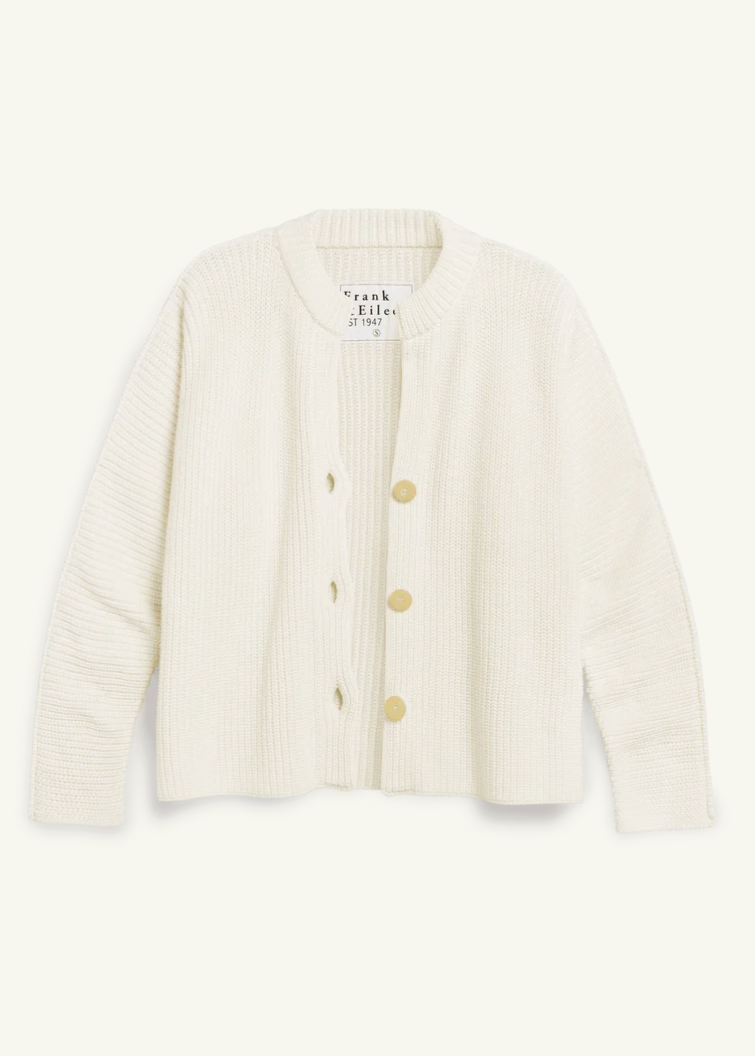 F&E Montecito Cardigan Ivory