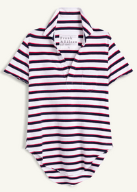 F&E Charlotte White, Red & Navy French Stripe