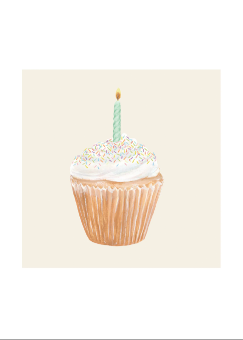 Cupcake Cocktail Napkin