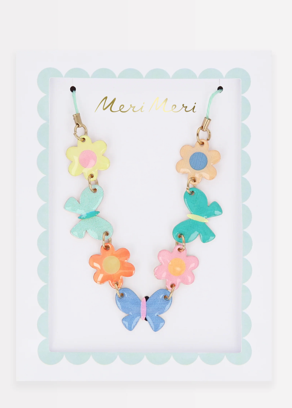 Butterflies & Flowers Enamel Necklace