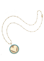 Jane Win Love Embellished Heart Turquoise