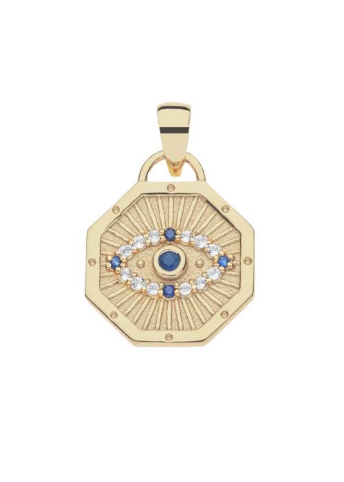 Jane Win Protect Evil Eye Petite Embellished Pendant