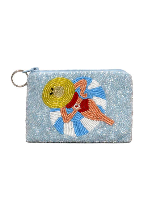Pool Side Beaded Coin Purse