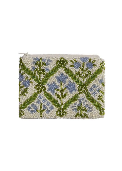 Flower Patchwork Beaded Coin Purse