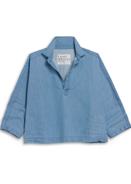 F&E Gabi Popover Shirt Classic Blue