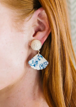 Grace Willow Blue & White Earrings