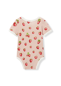 Strawberry Organic Cotton Short Sleeve One Piece