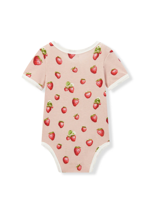 Strawberry Organic Cotton Short Sleeve One Piece