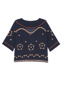 the Great Beaded Vintage Sailor Top Navy