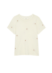 the Great Boxy Crew White w/ Daisy Embroidery