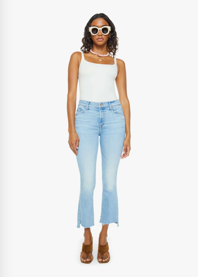 MOTHER  Insider Crop Step Fray Beaming