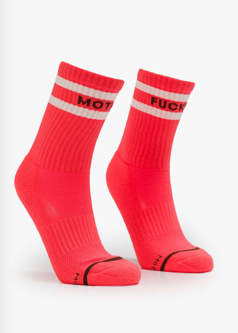 MOTHER Mother Fu%#er Pink Socks