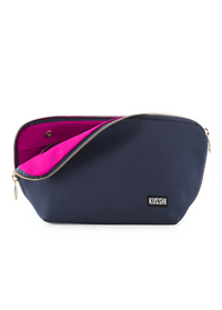 Signature Makeup Bag Navy/Pink